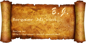 Bergauer Jácint névjegykártya