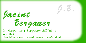 jacint bergauer business card